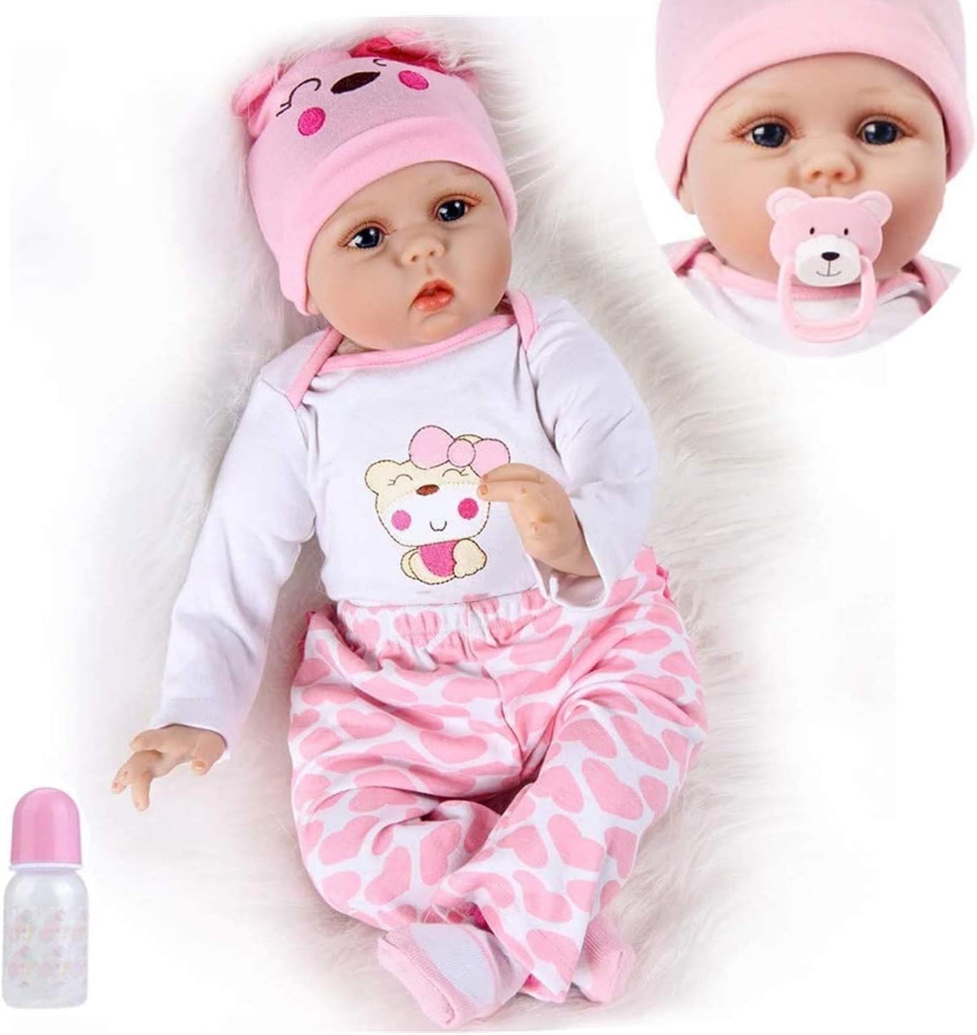 MAIHAO 22inch Lifelike Reborn Baby Dolls Girls Realistic Babies Cheap That Look Real Life Newborn Toddler for Kids Open Eyes