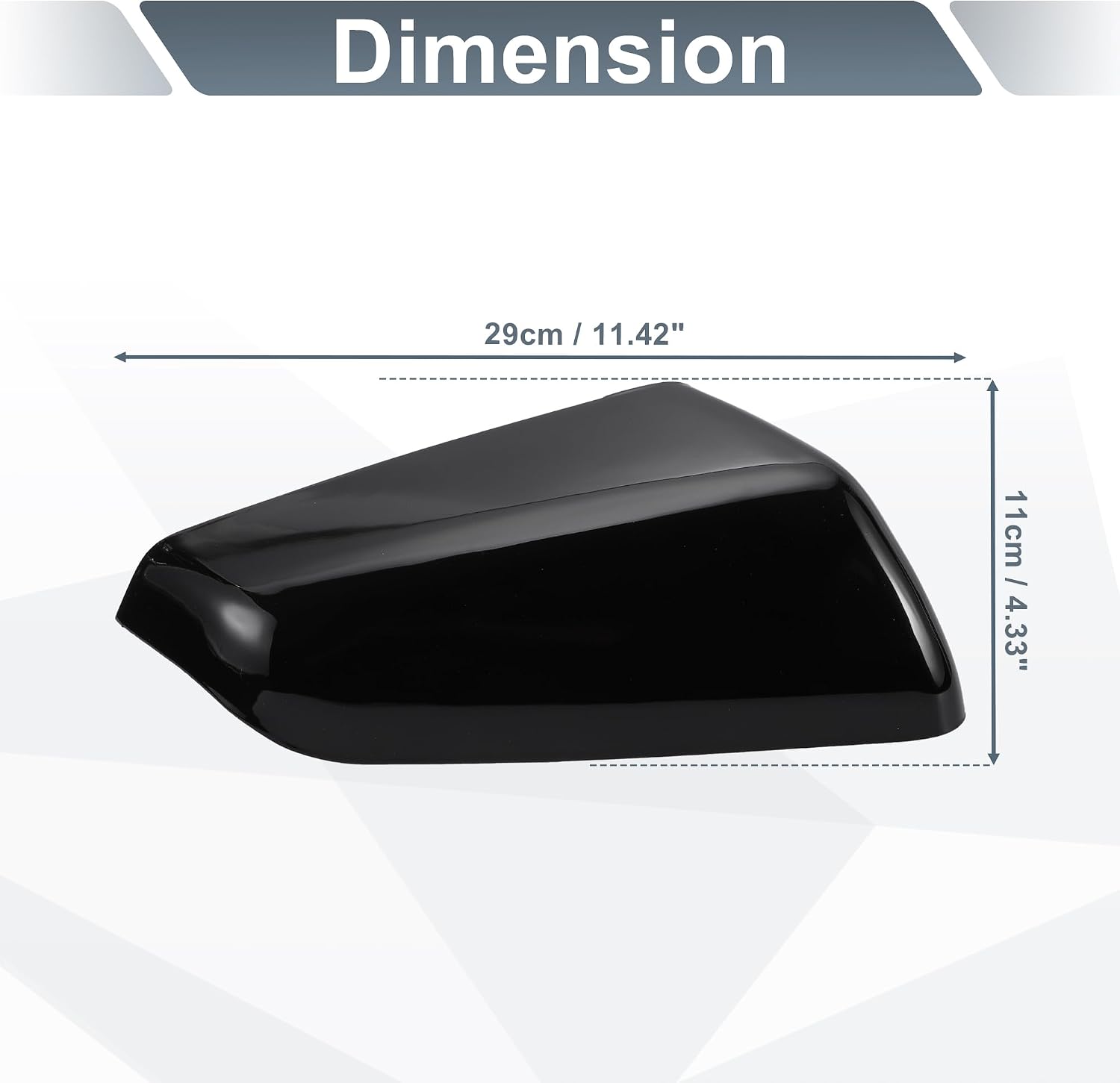 X AUTOHAUX Car Rear View Right Passenger Side Mirror Cover Cap Replacement Gloss Black for Chevy Equinox 2018-2023 for GMC Terrain 2018-2023 Mirror Guard Covers Exterior Decoration Trims