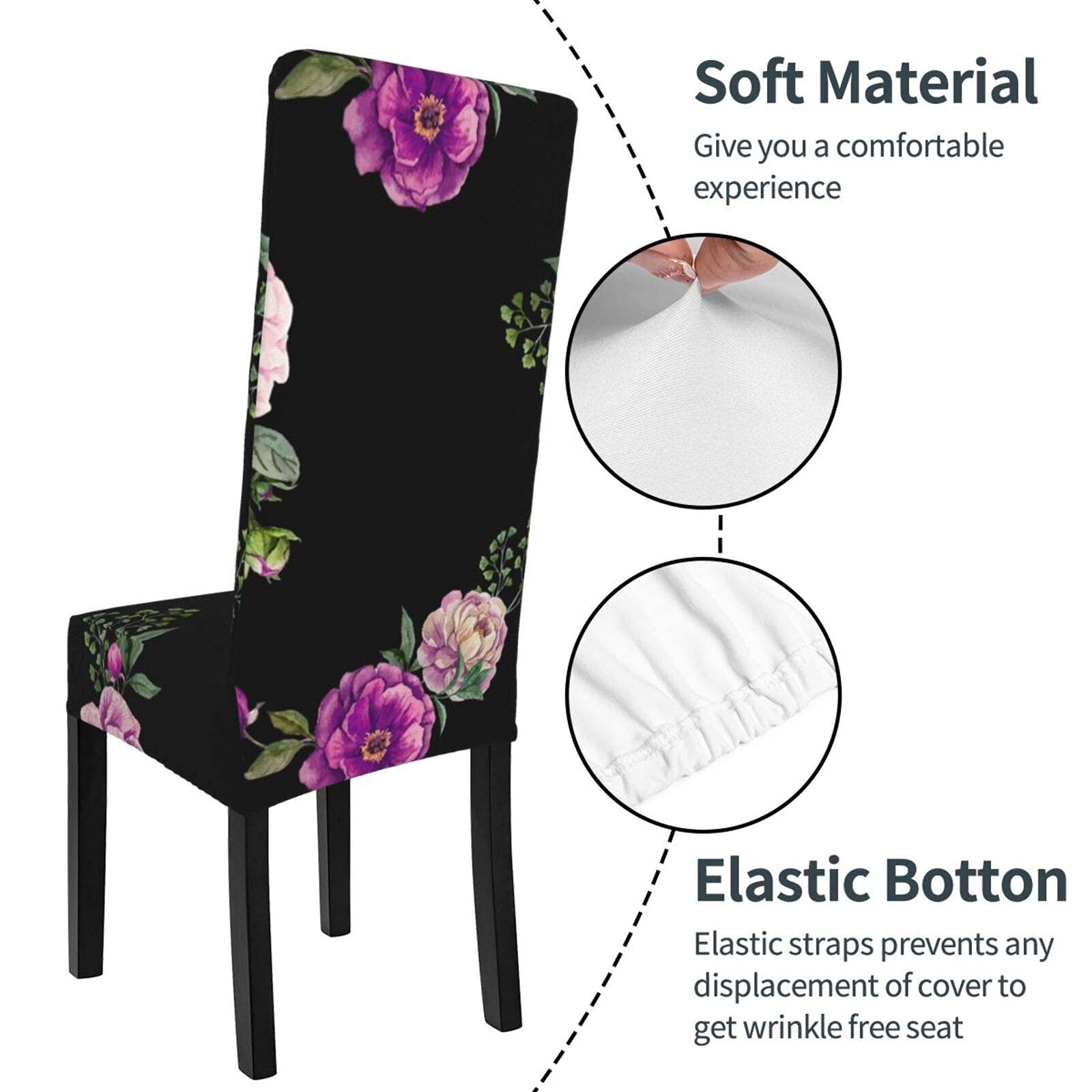 4 Stück Oster-Stuhlbezüge – Leinen, Mit Hasen & Eiern – 50x60 Cm Für Esszimmer & Frühlingsdeko