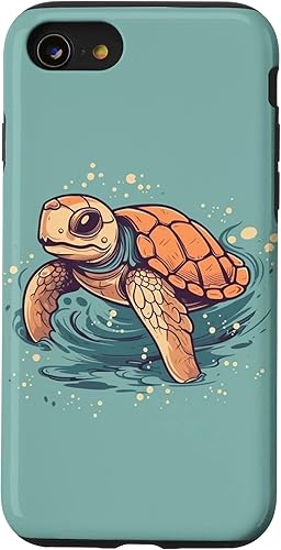 Funda para iPhone SE (2020)  7  8 Cute Kawaii Sea Turtle in the Ocean