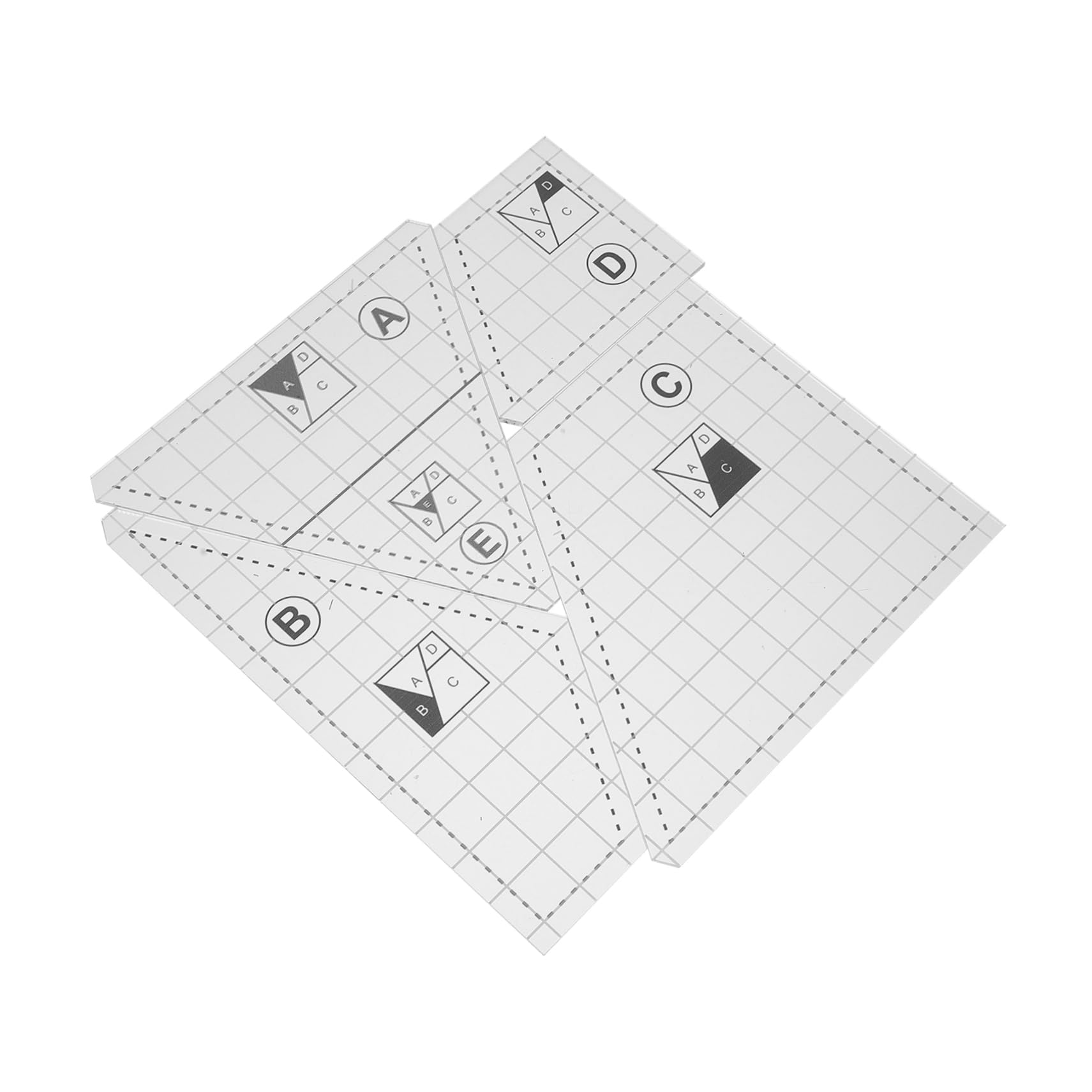 LIFKOME 1Set DIY Stitching Template Durable Quilting Templates for Sewing Patchwork Kit for Craft Projects for Beginners and Professionals