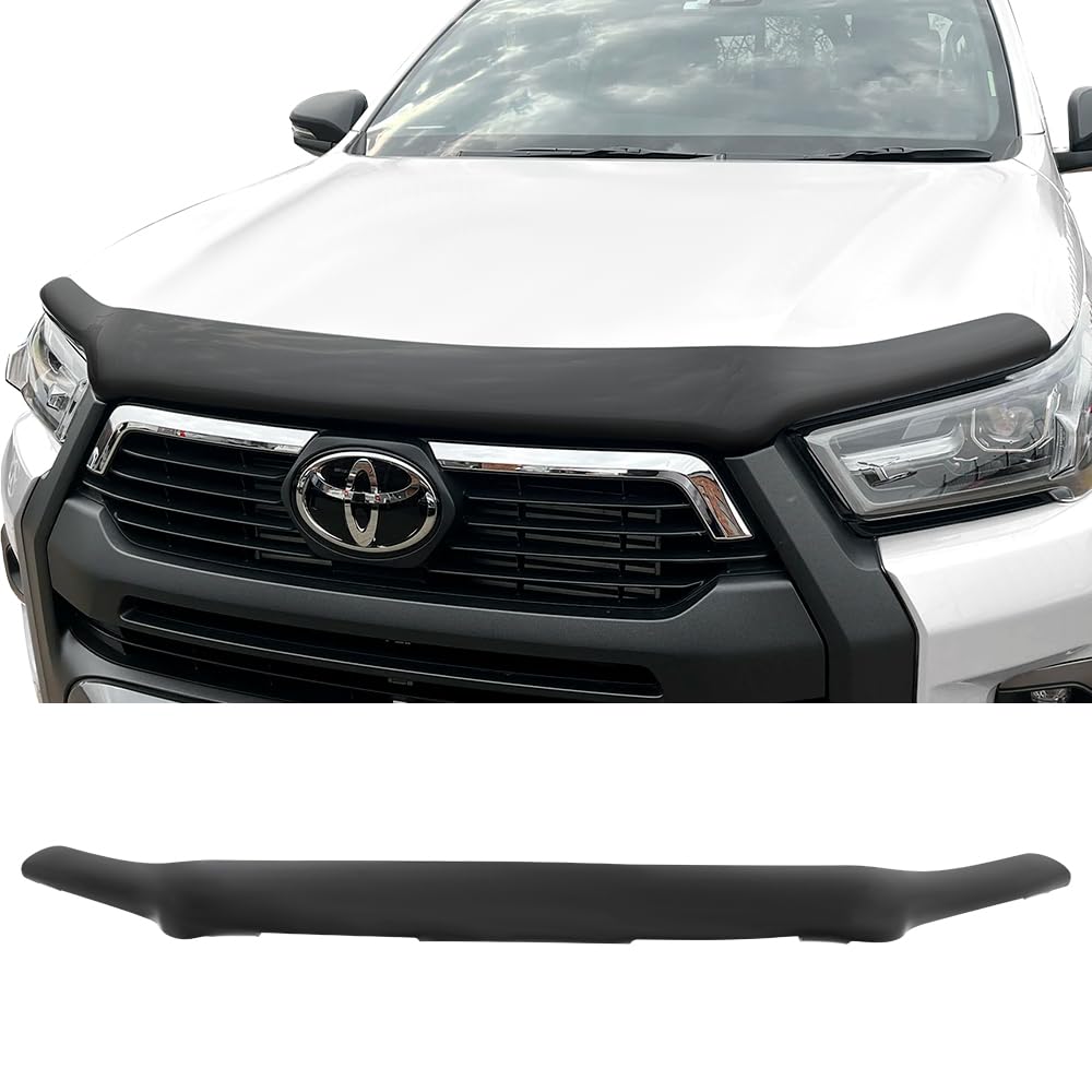 Protector de capó para Toyota Hilux 2021-2024 Hilux AN110 AN120 AN130 MK8 Pick-up, Protector de Insectos para capó Acrílico negro