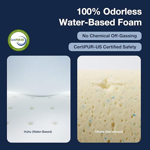 Miniatura 5 de Almohada fina de espuma viscoelástica para personas que duermen boca abajo, almohadas planas de perfil bajo de 2.75 pulgadas para dormir, almohada