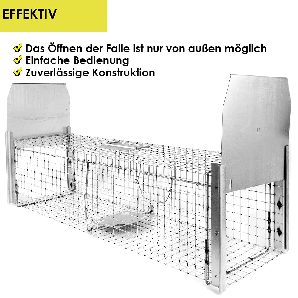 Petigi Lebendfalle Marder Rattenfalle Lebend Wiesel Garten Kaninchen Abwehr Umsiedeln Falle Haus Zubehör Otter Vertreiben Dachboden 102 x 26 x 26 Stable