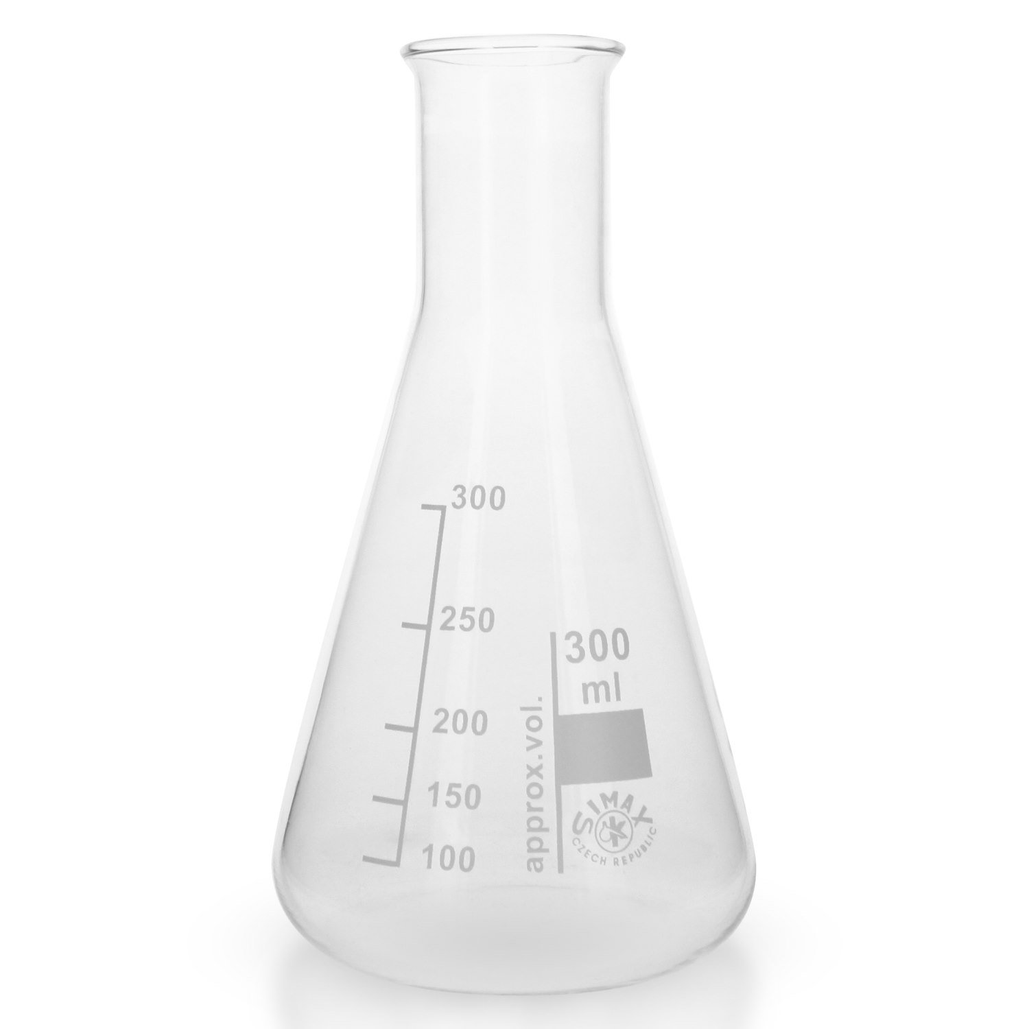 20x Erlenmeyerkolben Enghals 300ml aus hitzefestem Borosilikatglas 3.3 (Laborglas)