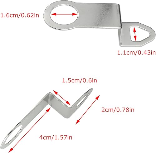 Vista 2 de MEETOOT 6pcs reloj de pared gancho trasero reloj de metal soporte de repuesto