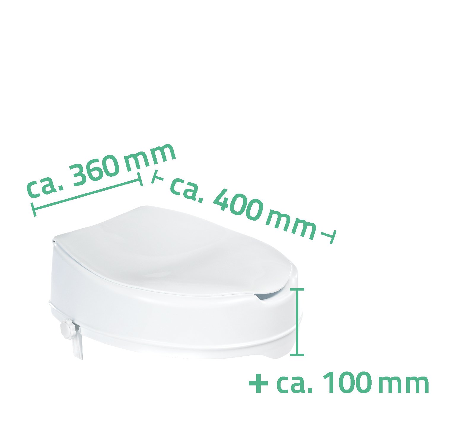 Ridder A0071001 wzmacniacz deski sedesowej z pokrywką, wysokość ok. 10 cm