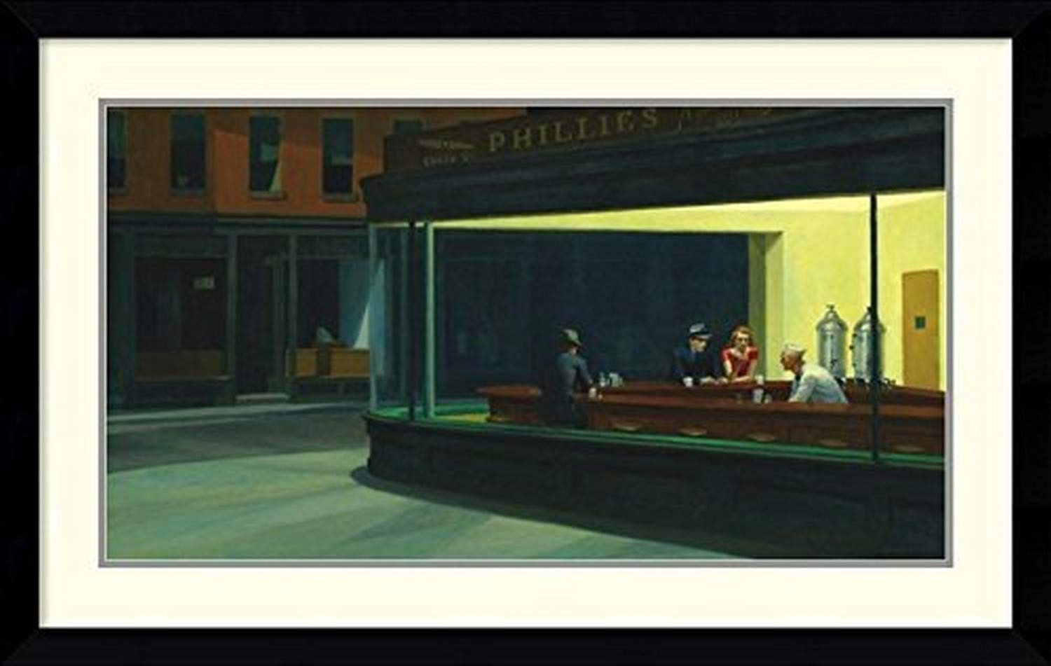 Amazon.co.jp: エドワード・ホッパーフレーム入りnighthawks1942 40 x