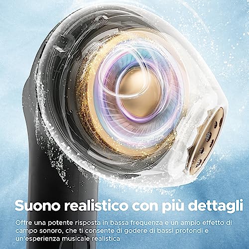 Air4 Lite Auricolari Bluetooth 5.3 Cuffie Bluetooth Hi-Res Audio Codec LDAC Cuffie wireless Semi in ear con 6 Microfoni per Chiamate,Driver da 13 mm, Multipoint, 30 Ore, Controllo APP - Gadget - Immagine 2