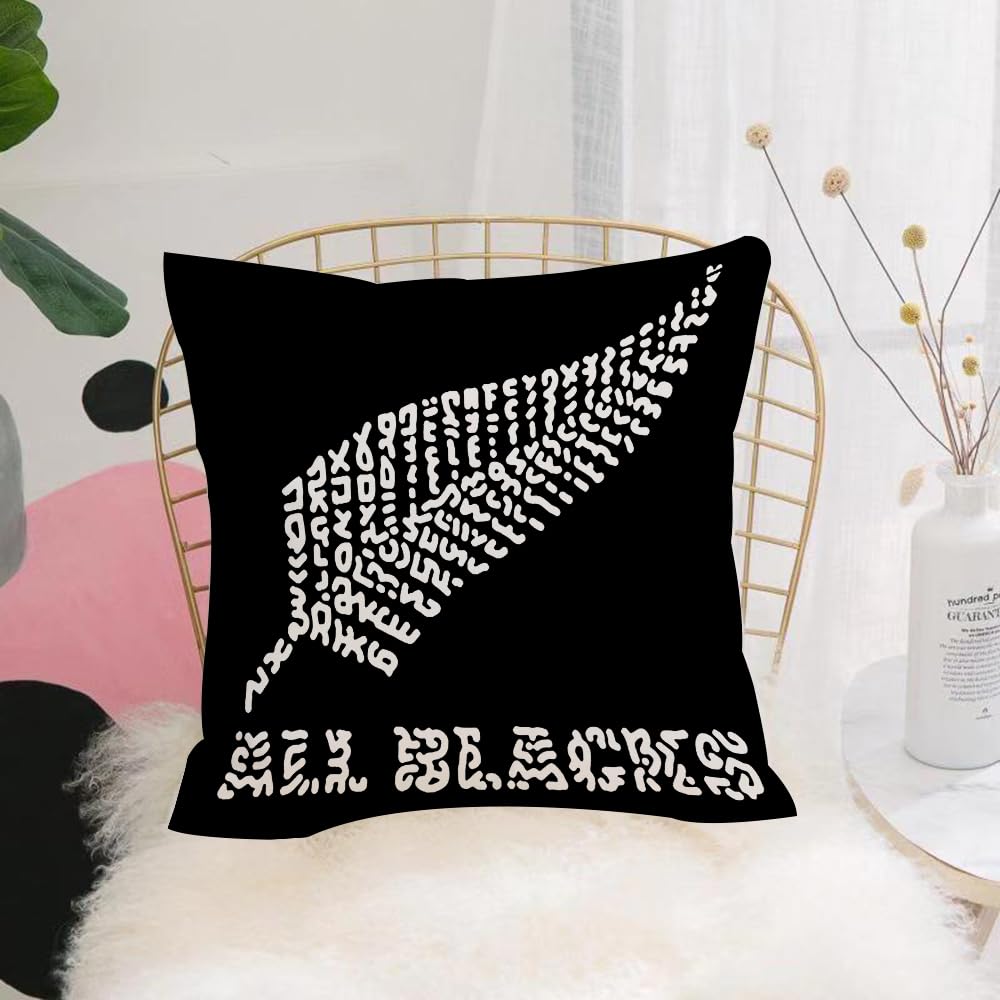 Hyosxw New Zealand All Blacks Logo Artwork - A1 Cushion Cover,Throw Pillow Case Home Decorative For Living Room Bedroom Sofa Chair 18X18 Inch,New Zealand All Blacks Logo Artwork,Pillowcase 45X45cm