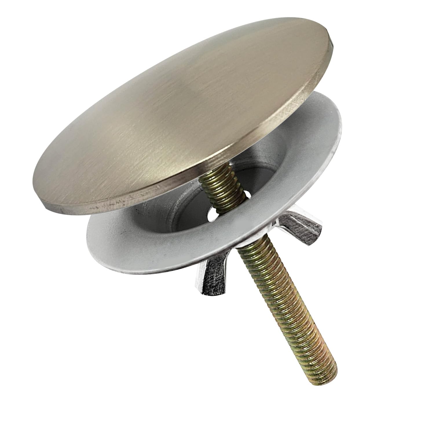 Westbrass D202-20 2" Kitchen Sink Hole Cover, Stainless Steel, 1 Pack