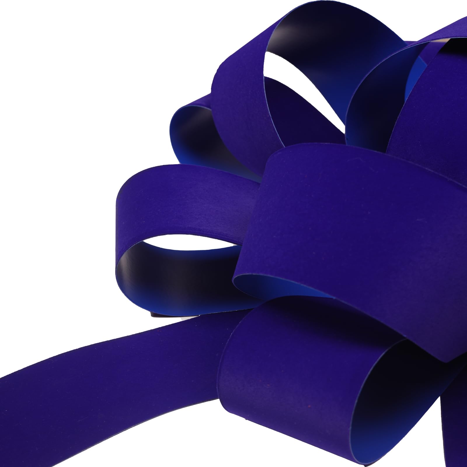 Nœud géant de voiture en velours bleu de 76,2 cm avec base magnétique anti-rayures, résistant aux intempéries et imperméable (lot de 1)