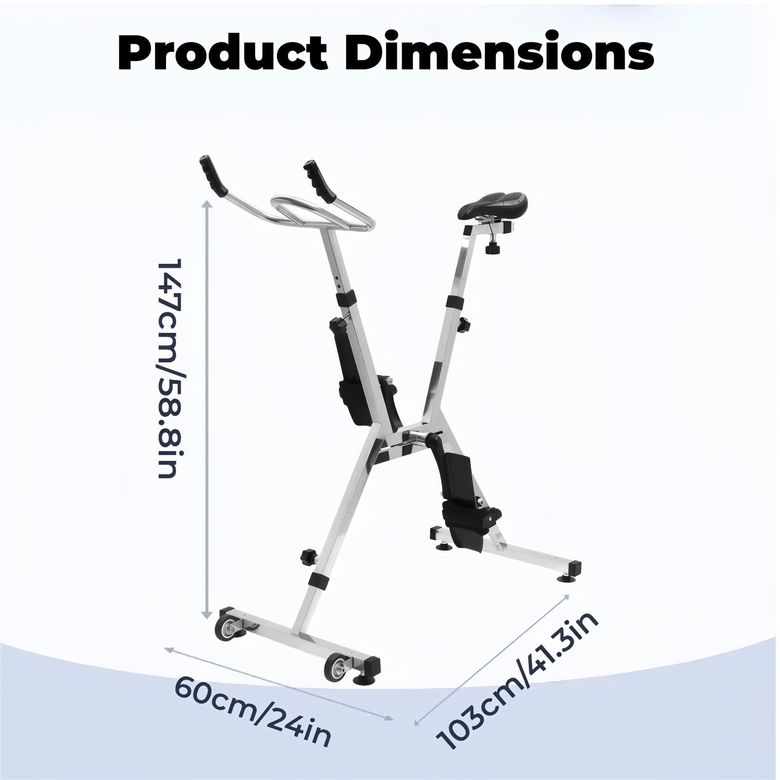 VéLo De Fitness Aquatique, VéLo d'exercice Subaquatique pour Piscine, VéLo Aquatique RéGlable en Acier Inoxydable, éQuipement De Fitness à Domicile à Faible Impact