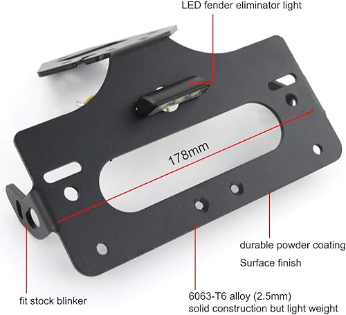 Miniatura 2 de Xitomer Eliminador de guardabarros, apto para Daytona 675 2013-2017Street Triple RS 765 2017-2025  Street Triple 675 2013-2016 Tail Tidy, compatible