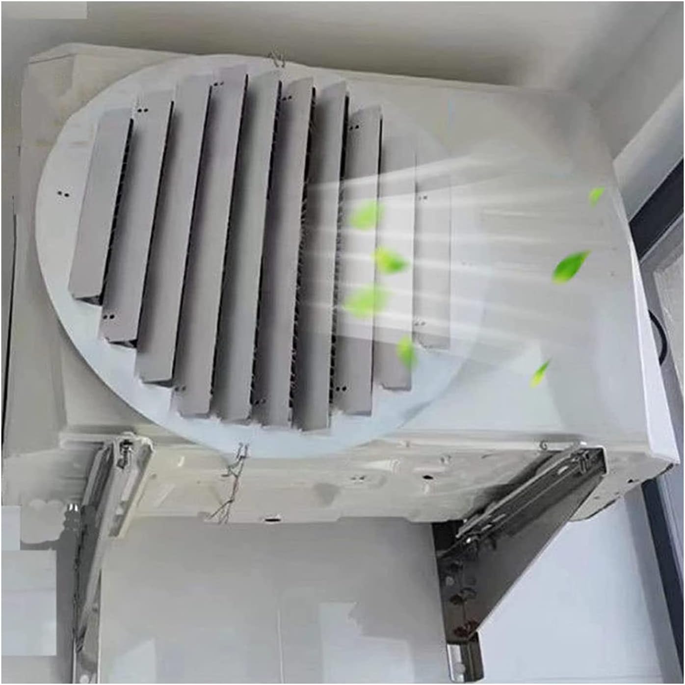 Outdoor Ac Unit Cover Air Conditioner Deflector,Stainless Steel Air Vent Protection Fence Screen,Air Conditioner Deflector for Outside Units,Anti-Direct Blowing Baffle