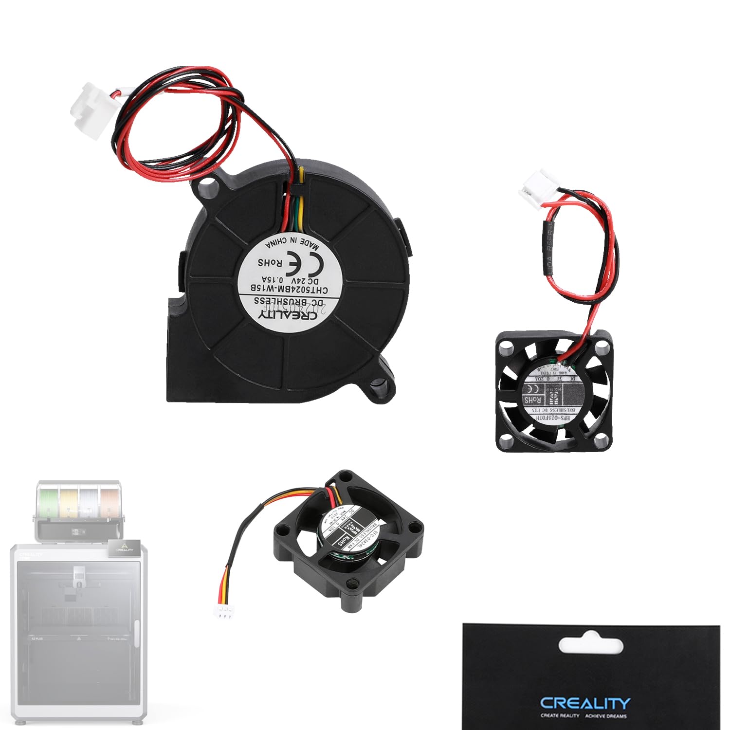 Amazon.com: Creality Original K2 Plus Fan Set (3PCS), 5015 Blower