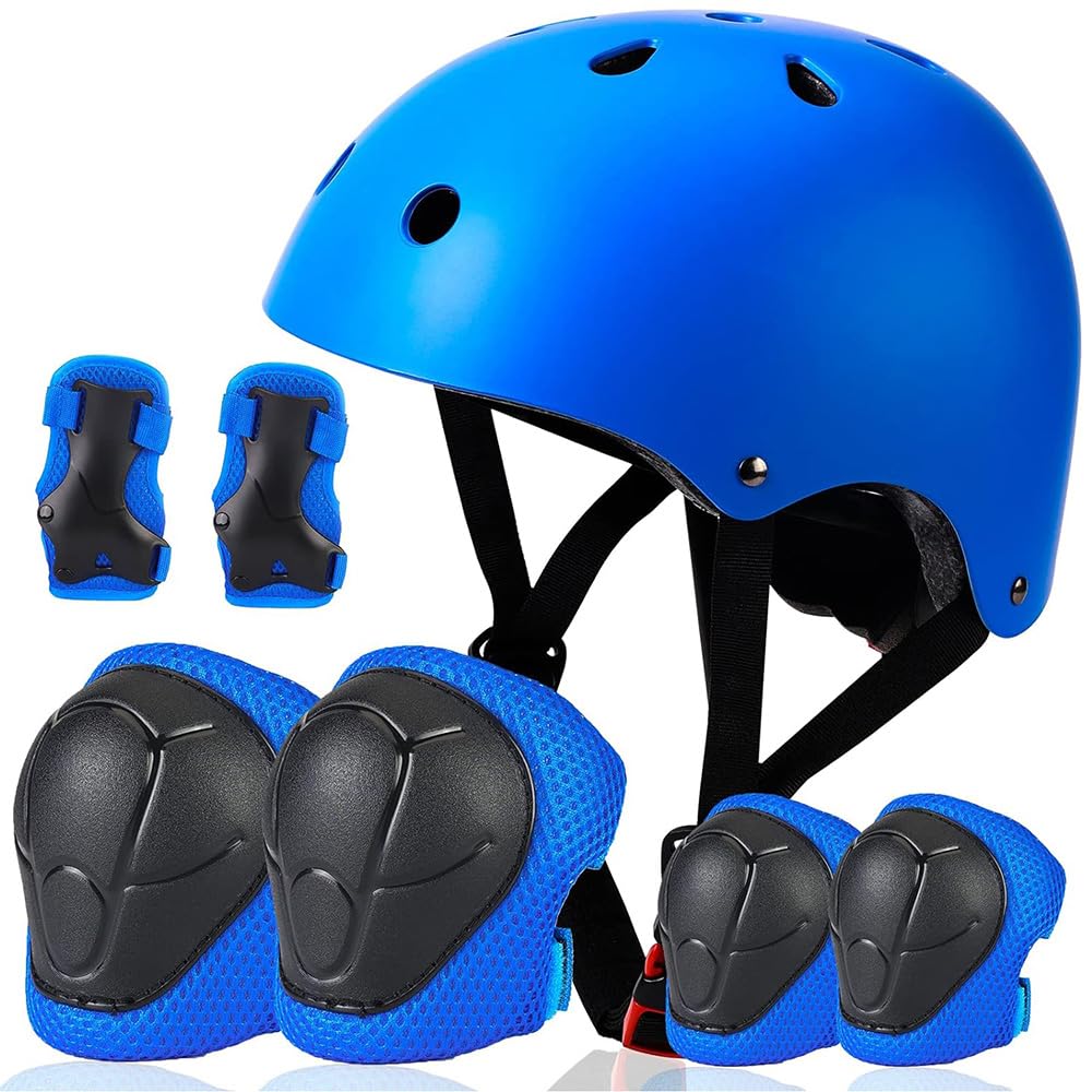 Besttravel Kids Helmet, Toddler Helmet Adjustable Toddler Bike Helmet Ages 3-8 Years Old Boys Girls Multi-Sports Safety (with Pads Blue, XS/S 48-54cm) โ image 1