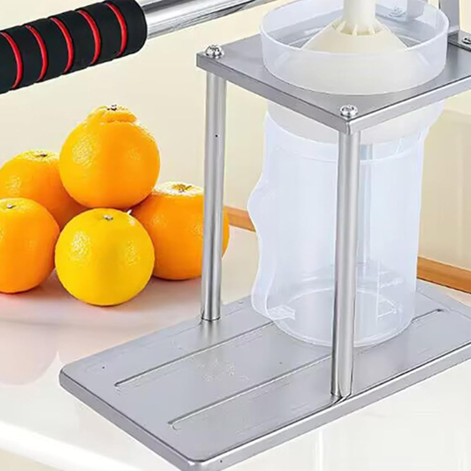 Flexible Manual Juices Extractor Device Metal Hand Press Juicer Efficient Design for Compacts Homes Outdoor Gatherings Manual Juices Extraction Tool