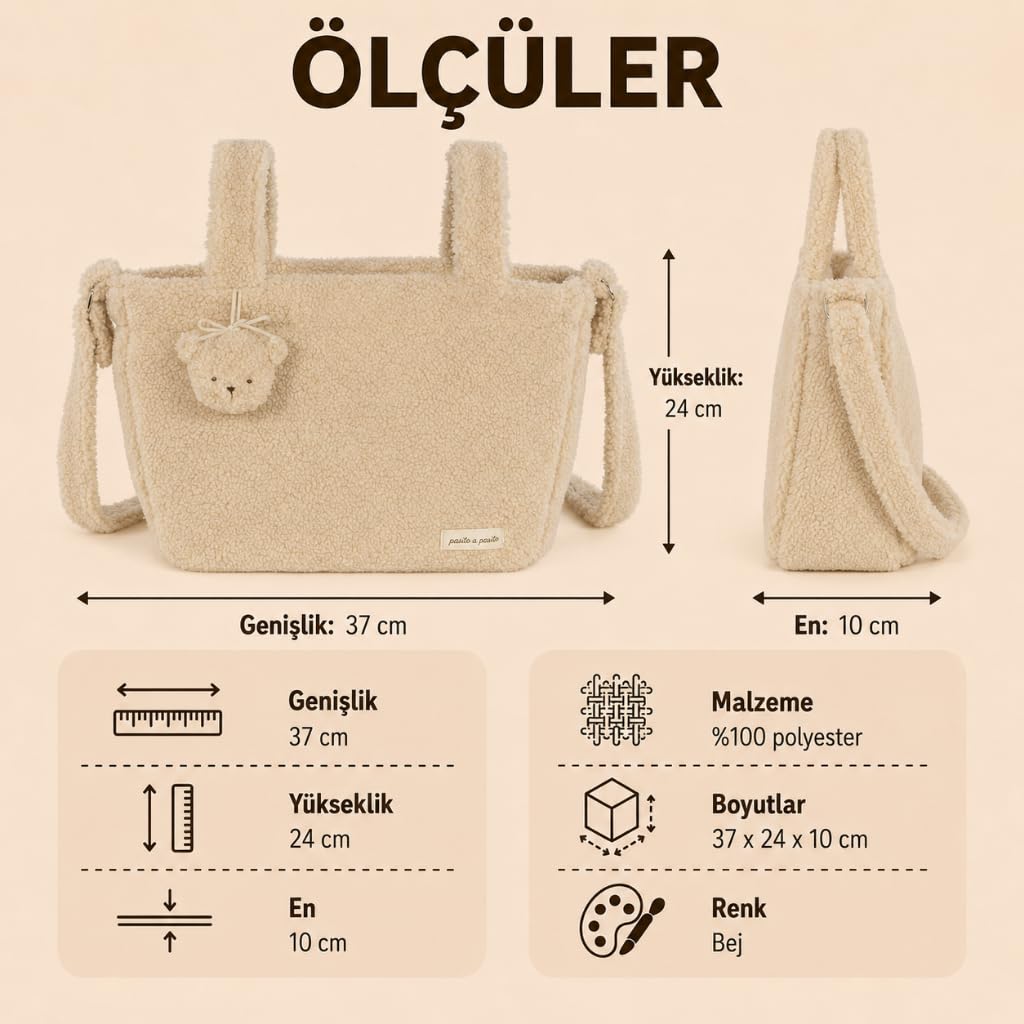 Pasito a pasito - Borsa Crossody Teddy Paddington Beige