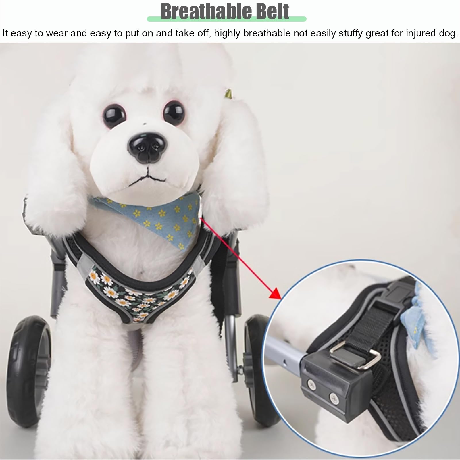 Silla De Ruedas Para Perros Ajustable - 2 O 4 Ruedas, Aleación De Aluminio Ligera, Para Mascotas Discapacitadas Pequeñas A Grandes