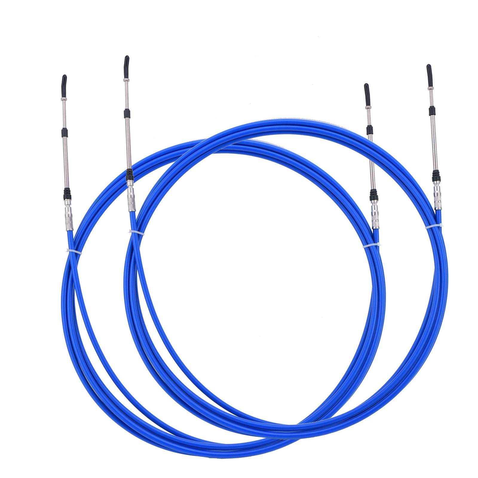 WATERLONG Boat Throttle Control Cable 22 Feet (2pcs Blue) Outboard Rotary Steering Cable for Most Single Station Boats