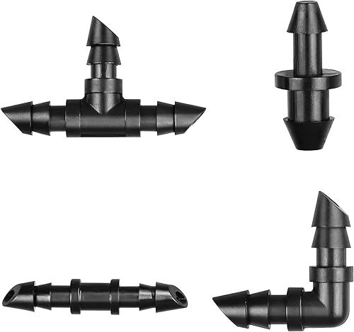 Miniatura 8 de Enchufe de extremo de riego por goteo paquete de 120 piezas de riego de tapas de extremo de púas aptas para tubos de riego por goteo de 14 pulgadas,