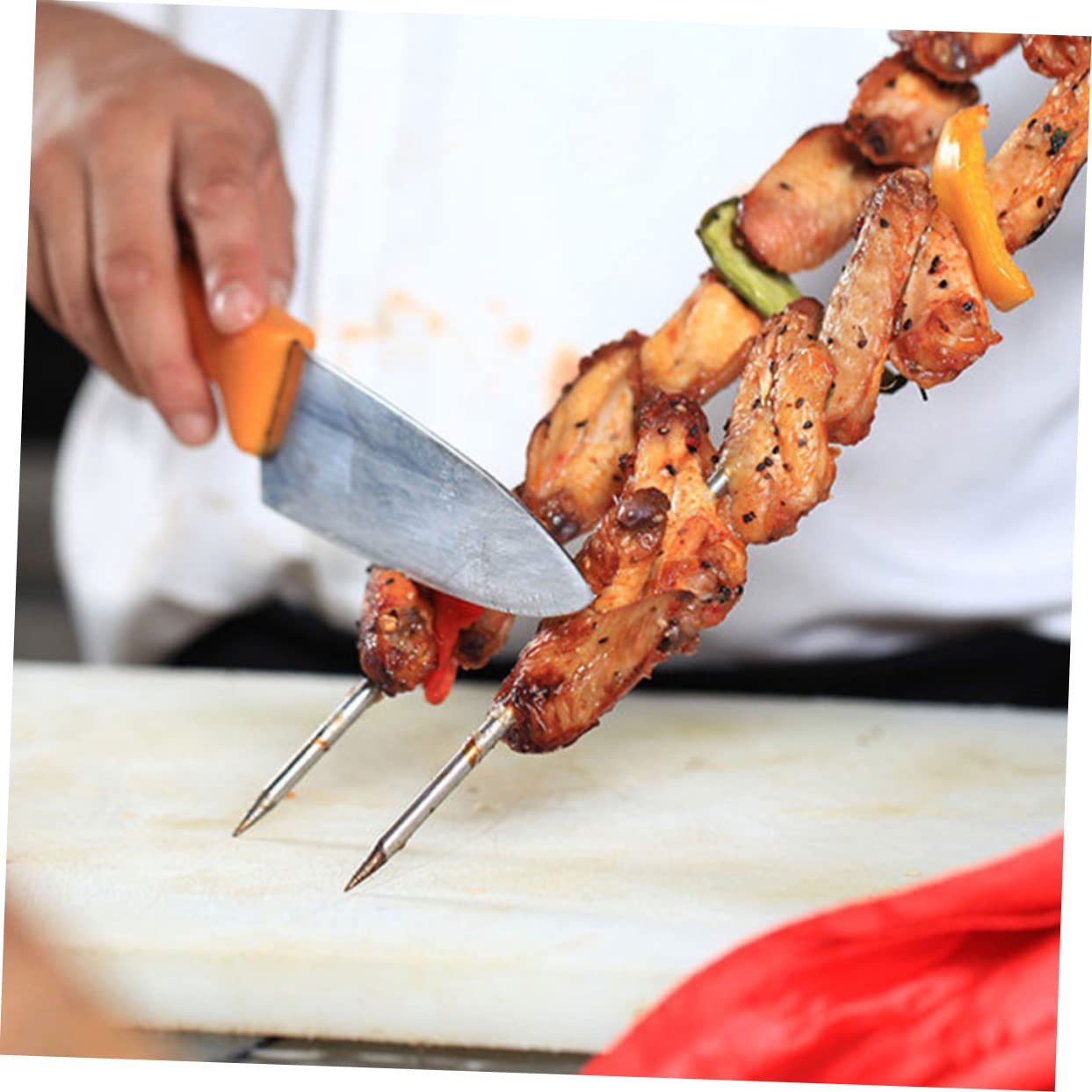 UPKOCH Spiedini per Barbecue Resistenti ad Alta Temperatura e Corrosione 100 Pezzi in Acciaio Inox 304 Argento per Barbecue Domestici e Picnic