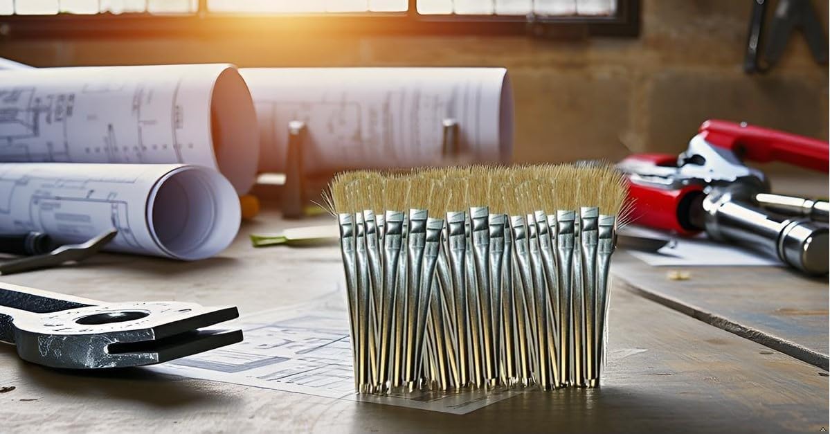Lötpinsel 50-Stück 120mm, Naturborsten-Pinsel mit Blechhülsen-Stiel | Strapazierfähige Pinsel, für Bohrwasser, Lötwasser, Bohrmilch, Flussmittel und vieles mehr!