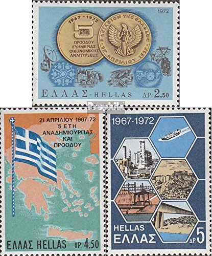 Prophila Collection Grecia Michel.-No..: 1103-1105 (Completa Edizione) 1972 Coup 1967 (Francobolli per i Collezionisti) Militare