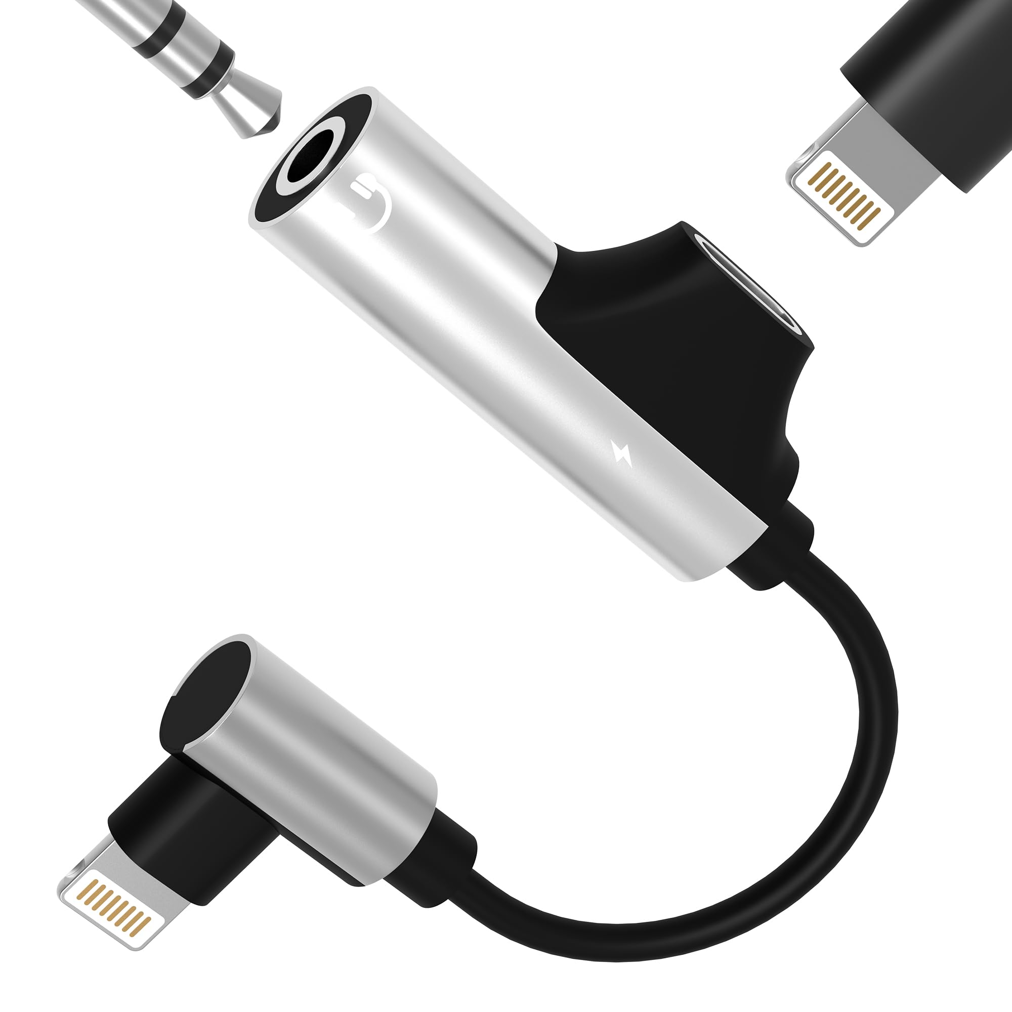 Adapter Lightning na Jack 3,5 mm Słuchawki Aux dla iPhone'a 14 13 Pro Max dla Apple Kabel audio Rozdzielacz ładowania Konwerter samochodowy iPada Połączenie Gniazdo słuchawkowe Ładowarka kabla