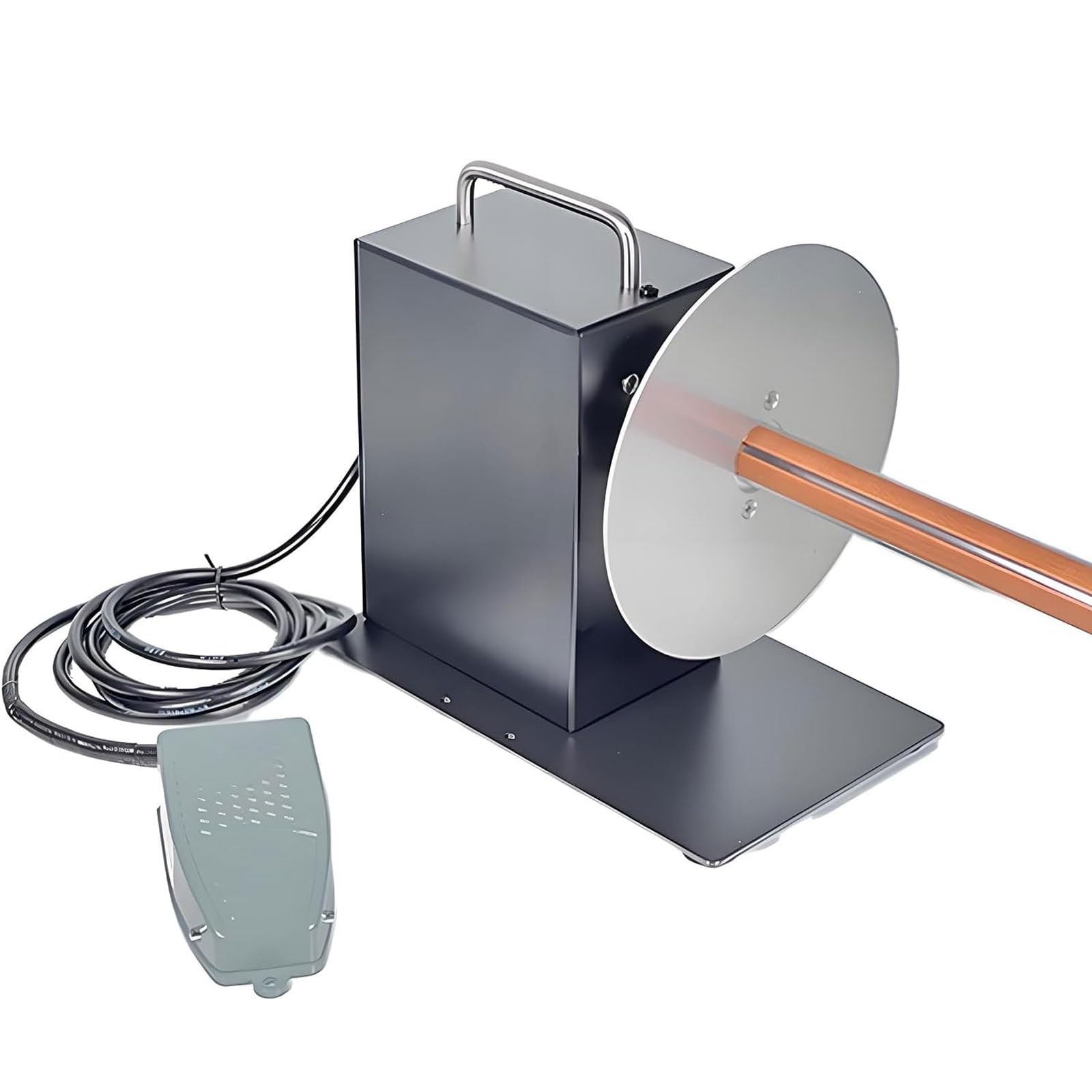 Rebobinador de Material para Carteles, 400 RPM con Interruptor de Pedal, dirección Ajustable, Parada hacia adelante/atrás, diámetro del Disco de 175 mm para Papel Pintado (60cm)