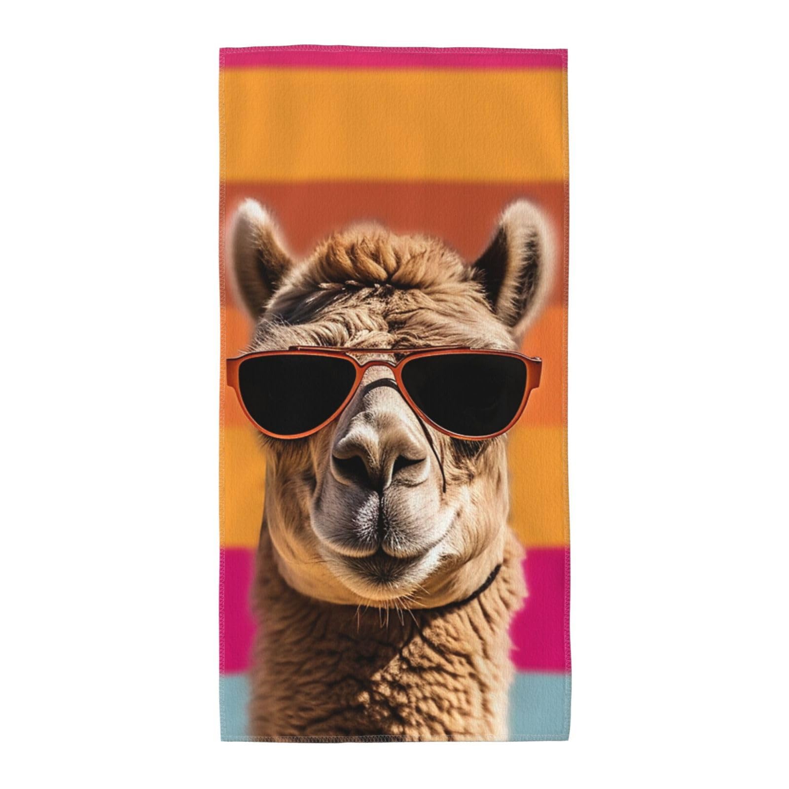 FekiLoot Absorbent Hand Towels 12"X24" Decorative Bathroom Towel Soft Microfiber Face Towel Camel Wearing Sunglasses Dish Kitchen Towels for Bathroom Kitchen Hotel Spa Bath Towels