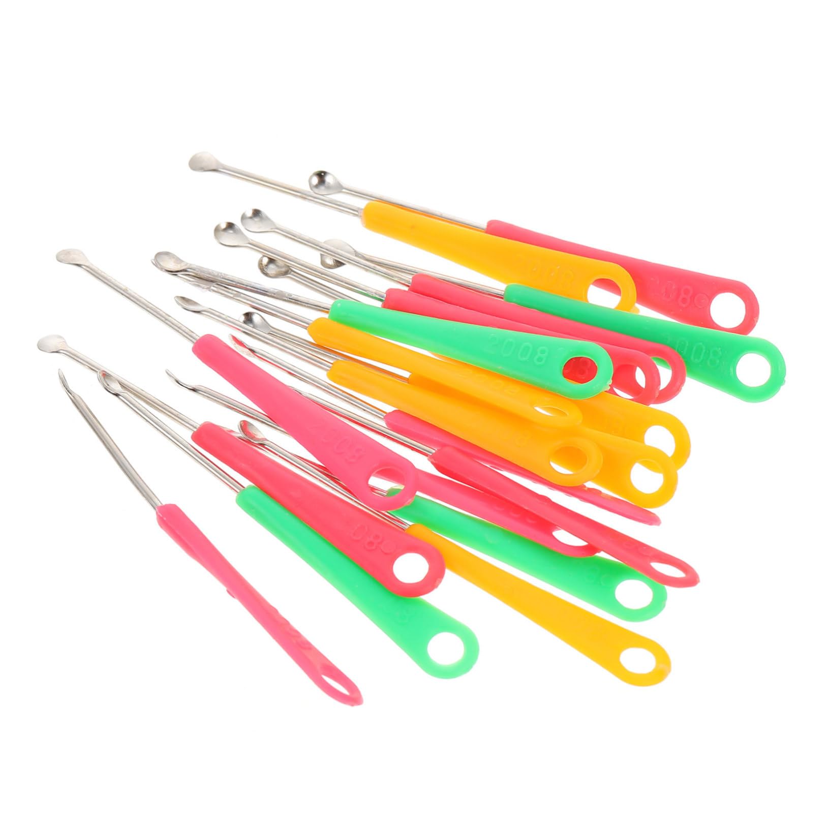 BCOATH Ergonomic Ear Tools 200pcs Ear Cleaning Spiral Ear Cleaner Material Non-Fading Safe for Daily Use