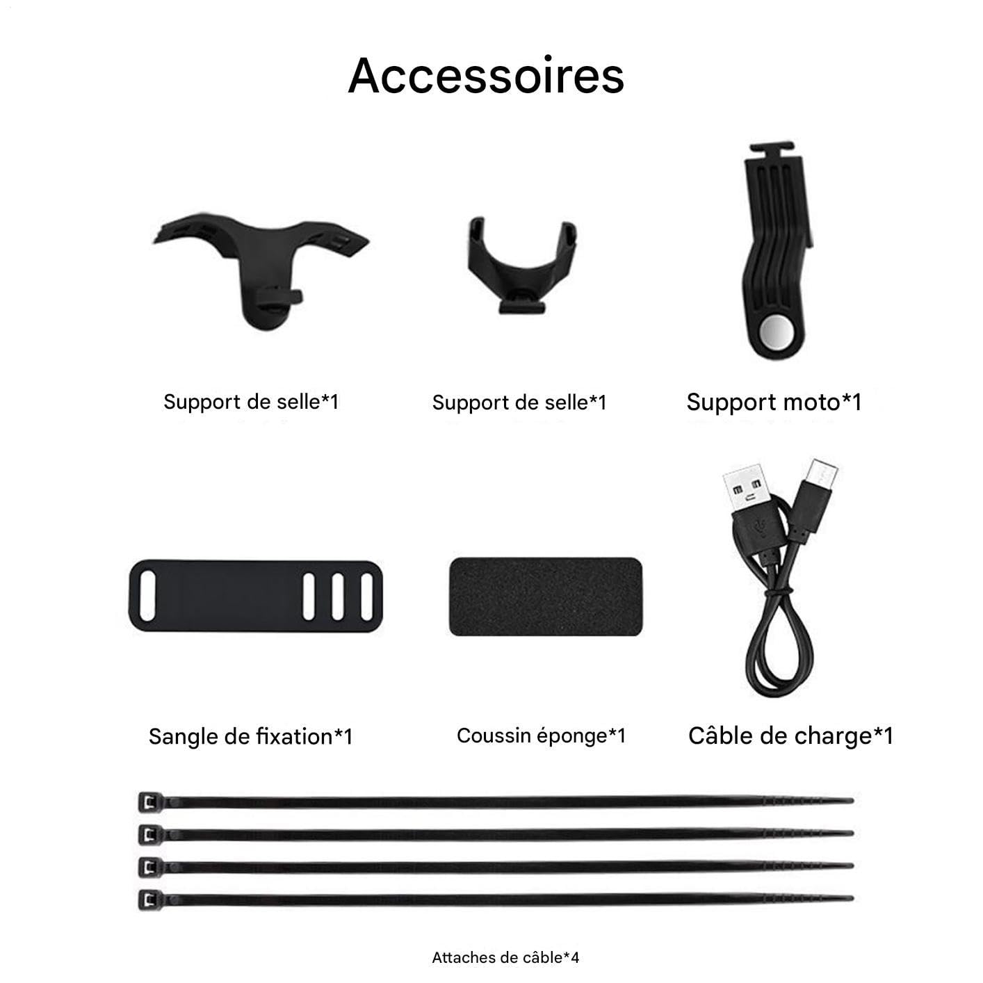 Luz Trasera de Bicicleta, Iluminación Recargable para Ciclismo, Lámpara LED Impermeable y Luminosa para Bicicletas Patinetes y Desplazamientos