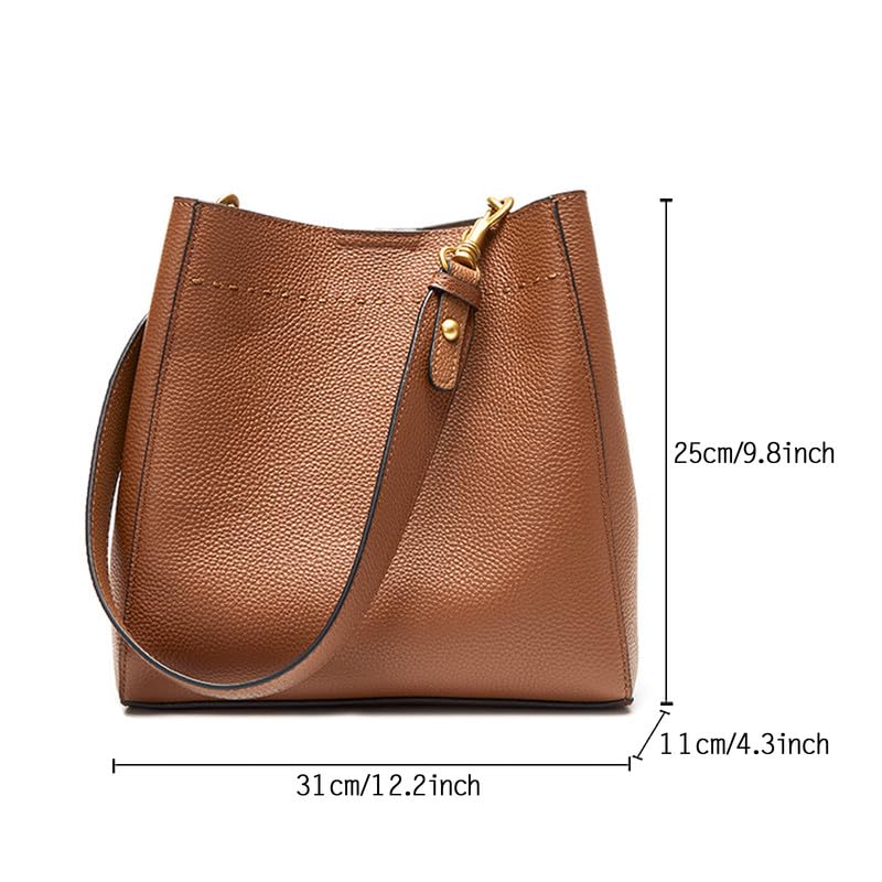 Hobo Taschen für Frauen Leder Eimer Umhängetasche Tote Top Handle Taschen Casual Damen Handtaschen mit Breiten Riemen für Arbeit Einkaufen Dating