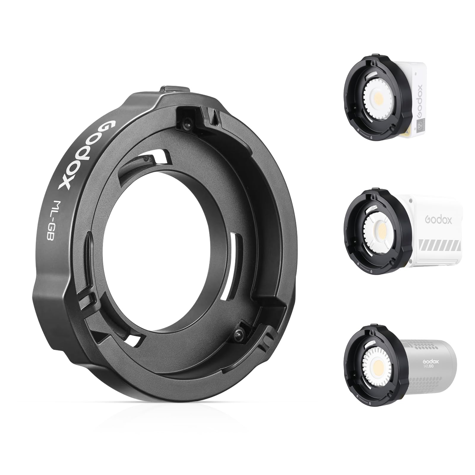 Godox ML-GB GODOX Mount to Bowens Mount Adapter for GODOX ML100Bi, ML60IIBi, ML30, ML30Bi, ML60, ML60Bi, Lighting Accessories