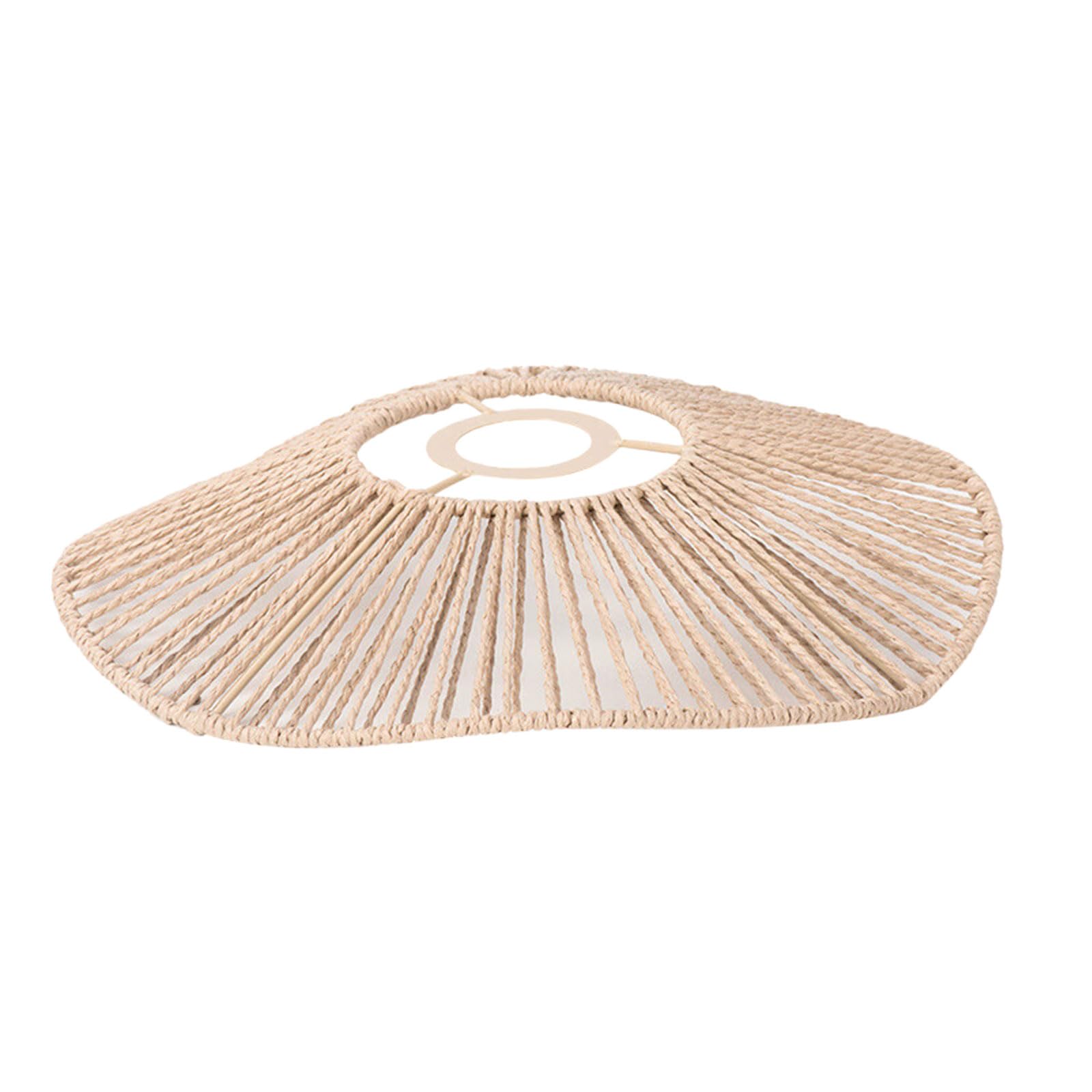 Vynetra Yellow Practical Handwoven Lampshades Easy Installation Ceiling Light Shade Paper Rope Paper Texture Perfect For Home Interiors Handwoven Light Shade