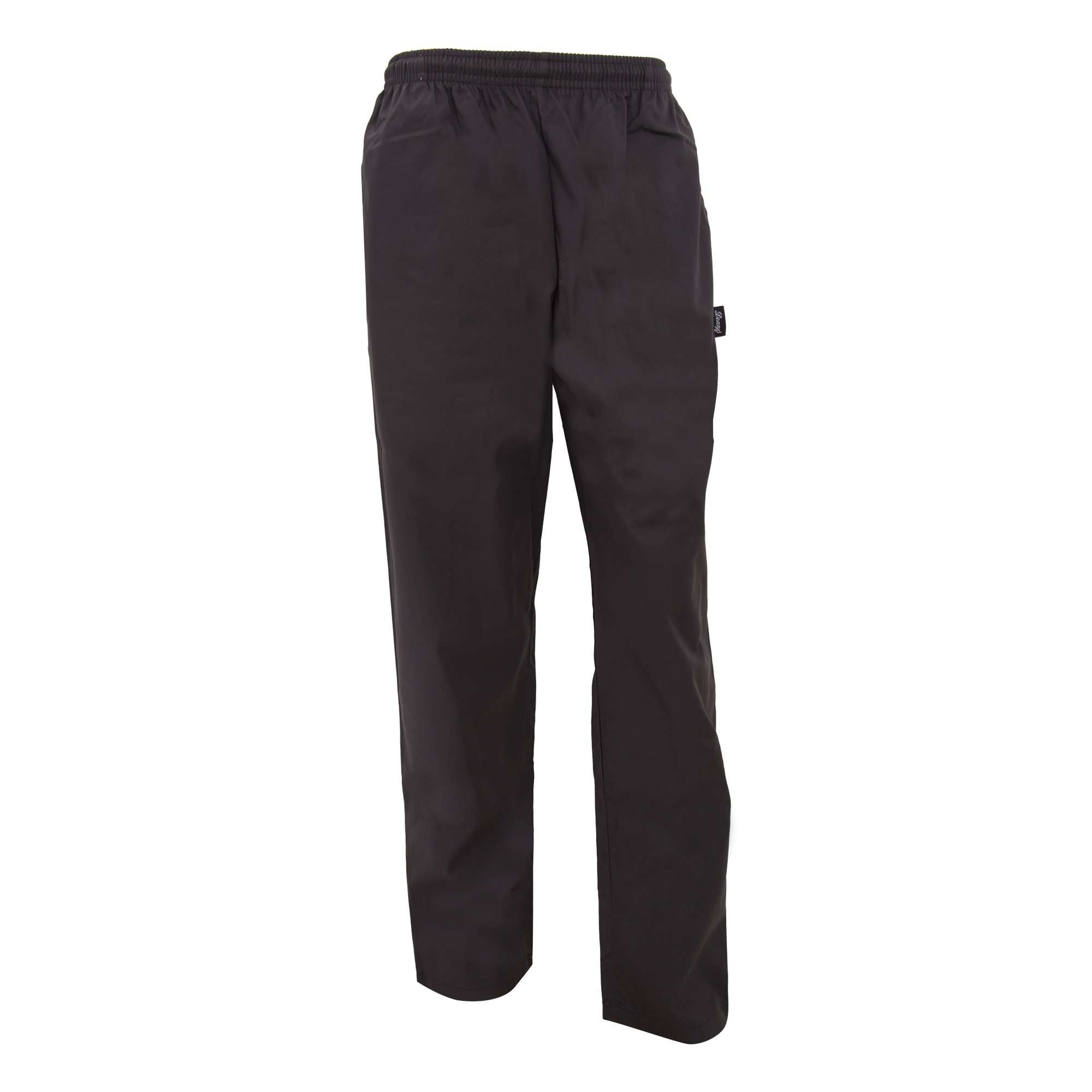Denny's Unisex Black Elasticated Trouser/Chefswear (L) (Black)