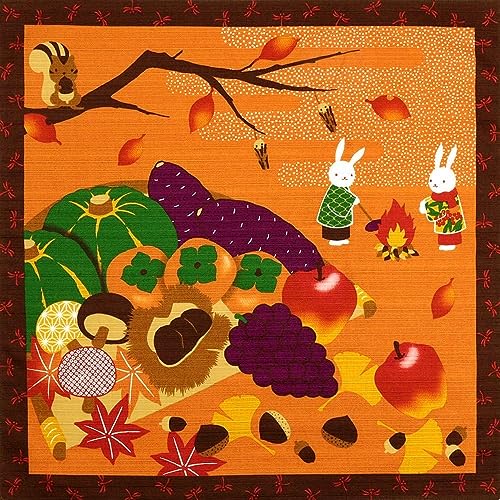 Manekineko-Ai Furoshiki Kaninchen Herbst Ernte Festival