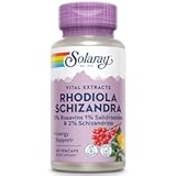SOLARAY Rhodiola Schizandra - Rhodiola Rosea Extract - Energy Support and Occasional Stress Relief Supplement - Vegan, Lab Verified, 60-Day Guarantee - 60 Servings, 60 VegCaps