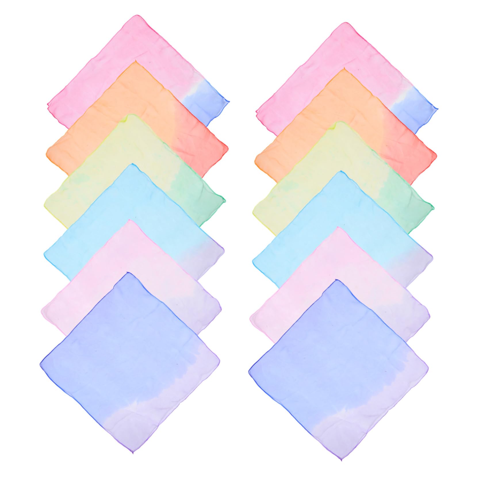 Totority Dance Scarves for Kids 12pcs Play Scarves for Children's Stage Performance