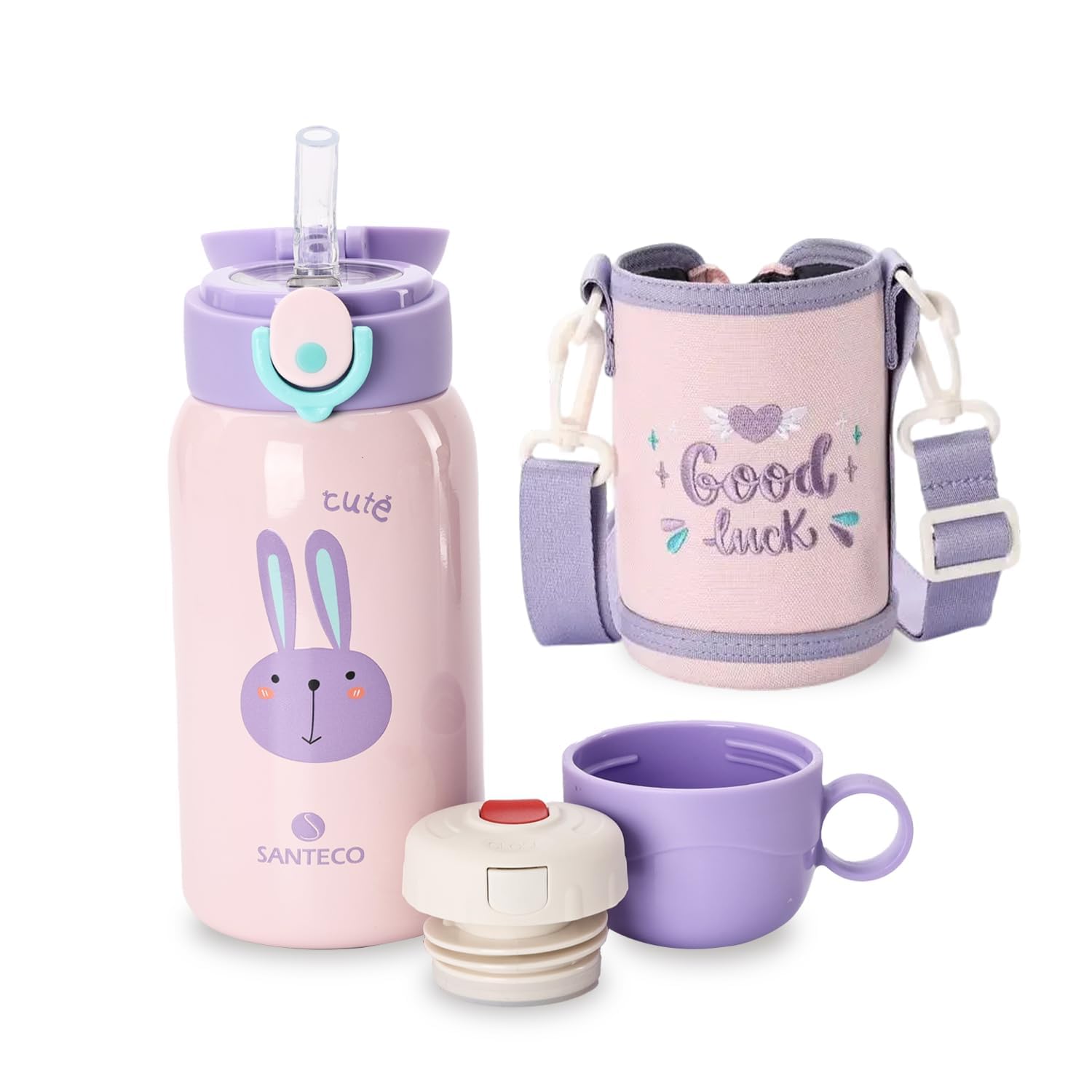 SANTECO 水筒 MARA II 魔法瓶 550ML 子供用 ストロー付き…