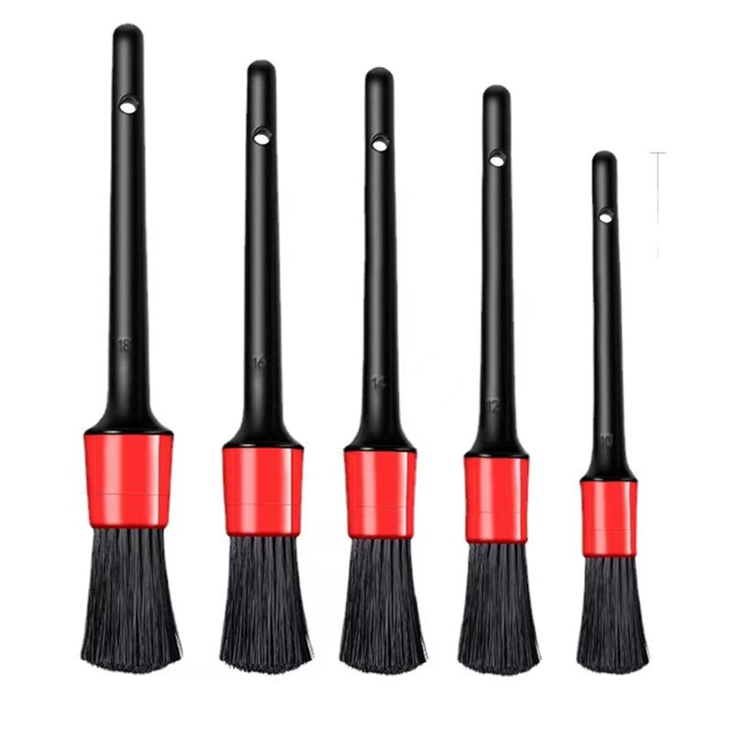 24-teiliges Auto-Reinigungswerkzeug-Set, Auto-Detail-Pinsel-Set zur Reinigung von Rädern, Armaturenbrett, Leder, Motor, Lüftungsschlitzen, Emblemen, Auto-Detail-Pinsel-Set, Auto-Bohrerbürsten-Set,