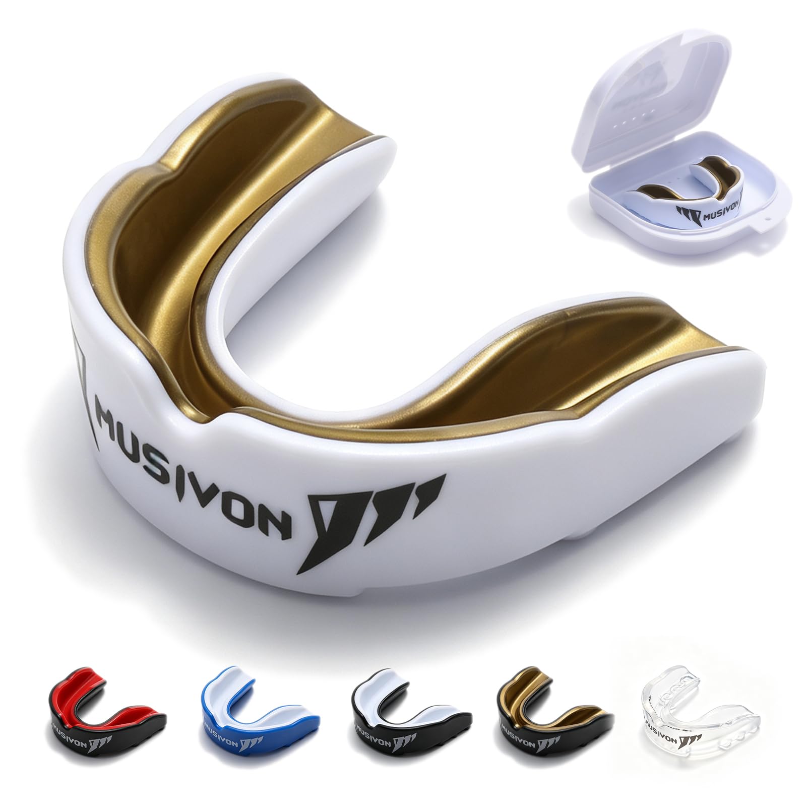 Musivon Mouth Guard for Adults & Juniors, All Contact Sports Gum Shield