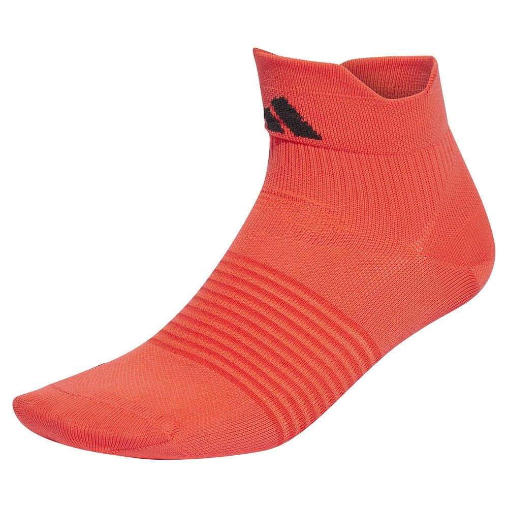 adidas Unisex Performance Designed for Sport Ankle Socks, bright red/black, 8.5-10