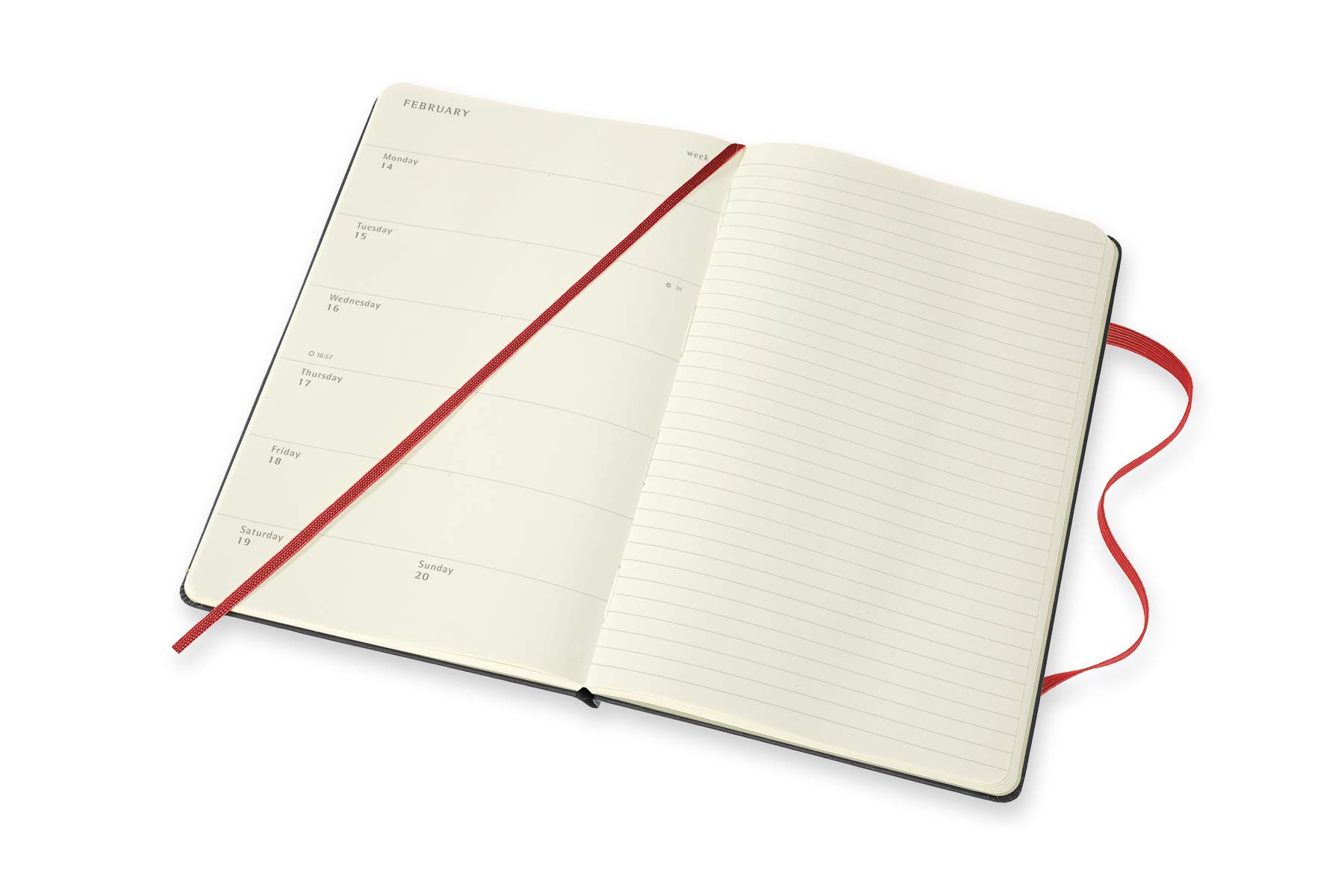 Moleskine - Agenda Semainier 18 Mois 2022-2023, Avec Couverture Rigide Et Fermeture élastique