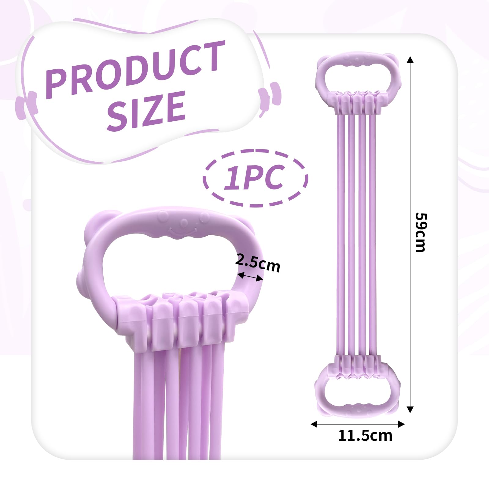 Bande di Resistenza,Bande Elastiche Fitness con Impugnatura Antiscivolo,Fasce Elastiche Fitness 15-120 Libbre,Regolabile in 8 Posizioni per L'allenamento di Petto,Braccia e Total Body