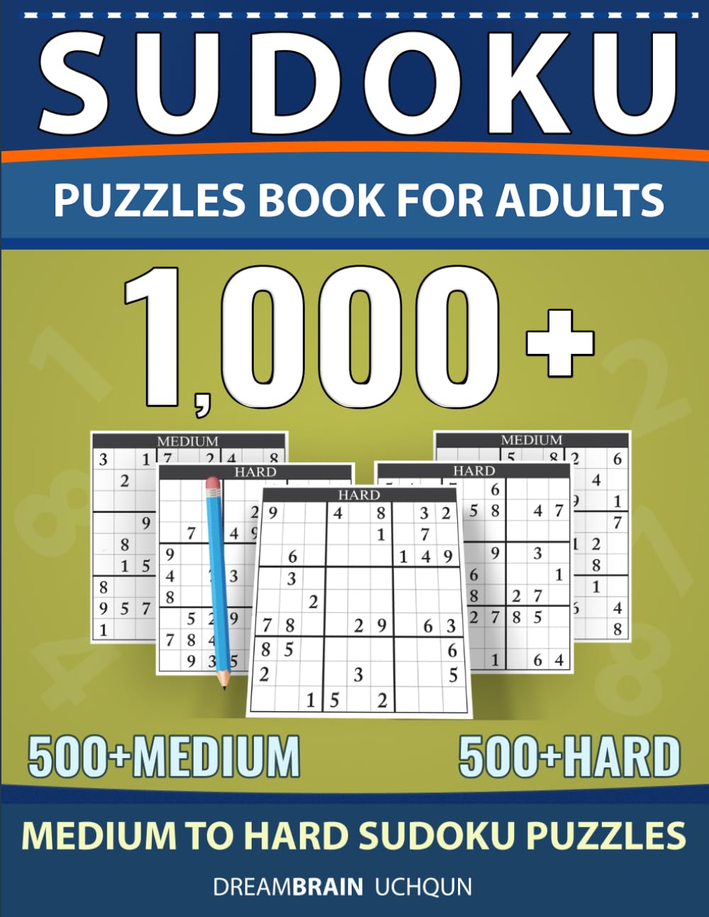 Sudoku Puzzles Book for Adults 1000+: Medium to Hard Sudoku Puzzle book 500 + Medium 500 + Hard with Full Solutions