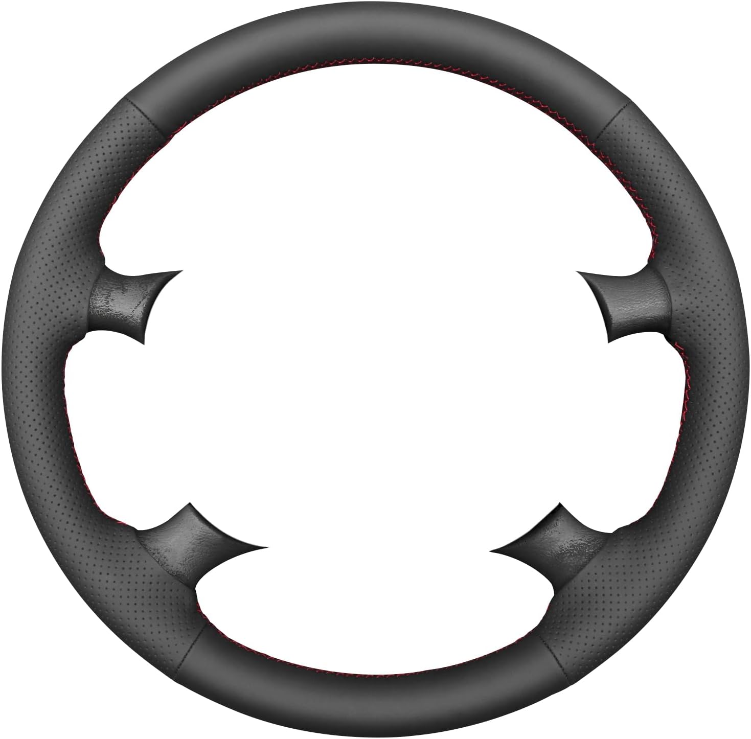 MEWANT for Mustang Steering Wheel Cover 1994-2004 Hand-Stitched Leather Car Steering Wheel Wrap for Ford Mustang Accessories