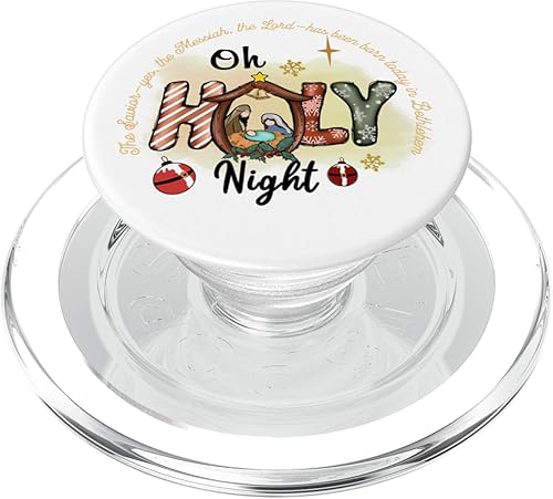 Miniatura 7 de Cristiano Navidad Jesús Nacido Alegría Escritura para Damas Niños PopSockets Estándar PopGrip